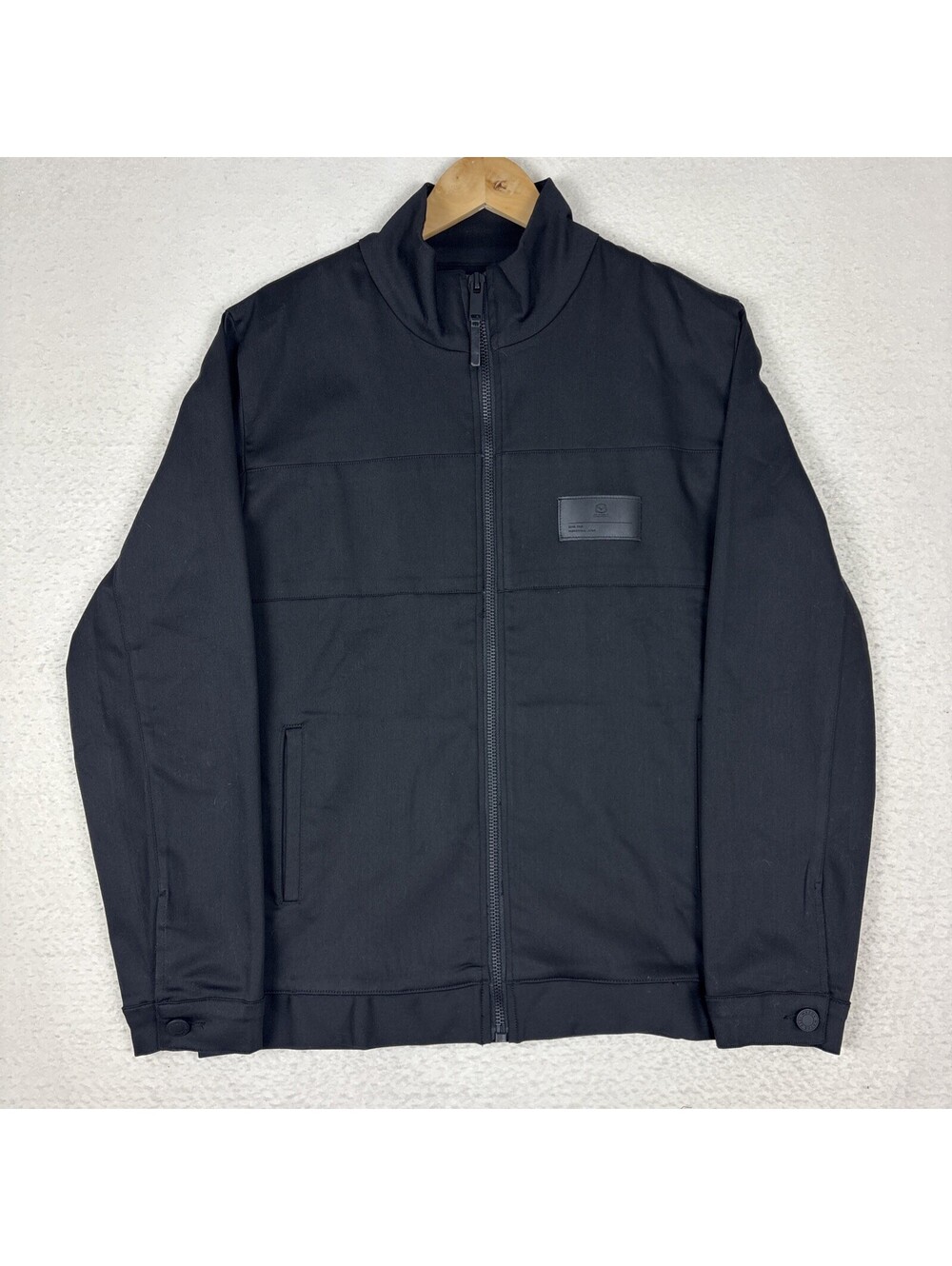 Mazda Driver Racing Jacket Mens M Black Zip Up Hiroshima Japan Leather Patch
